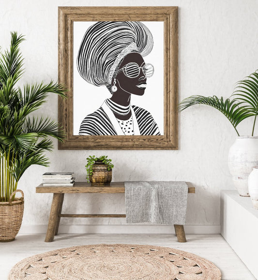 'Adeola' Canvas Art by HeadWrapped