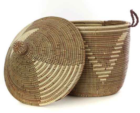Brown & Cream Tribal Basket