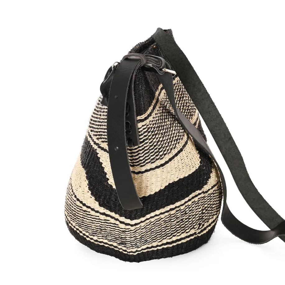'Mara' Patterned Sisal Crossbody Purse from Kenya