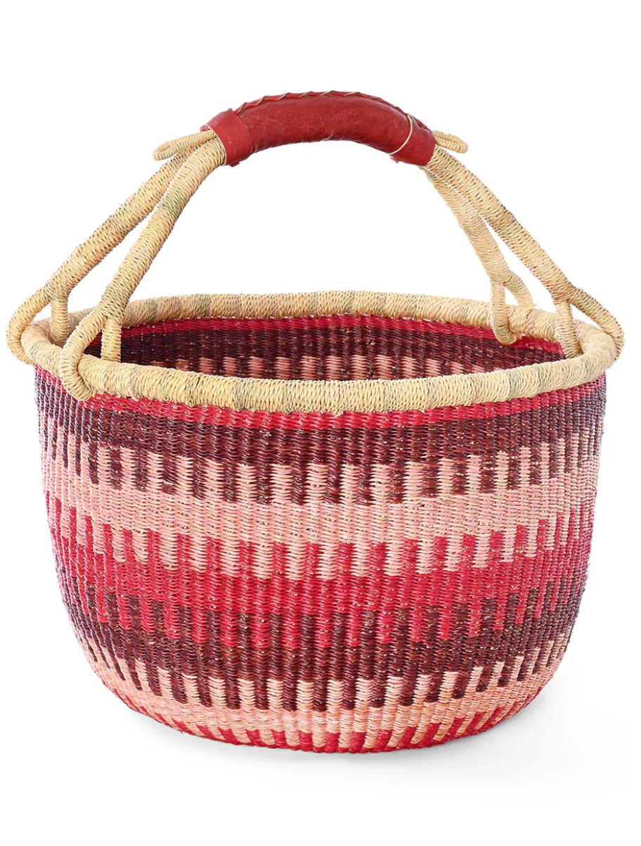 Primrose Patterned Bolga Basket from Ghana
