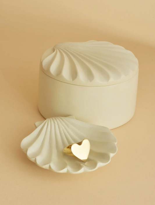 All Natural Soapstone Scallop Shell Dish from Kenya