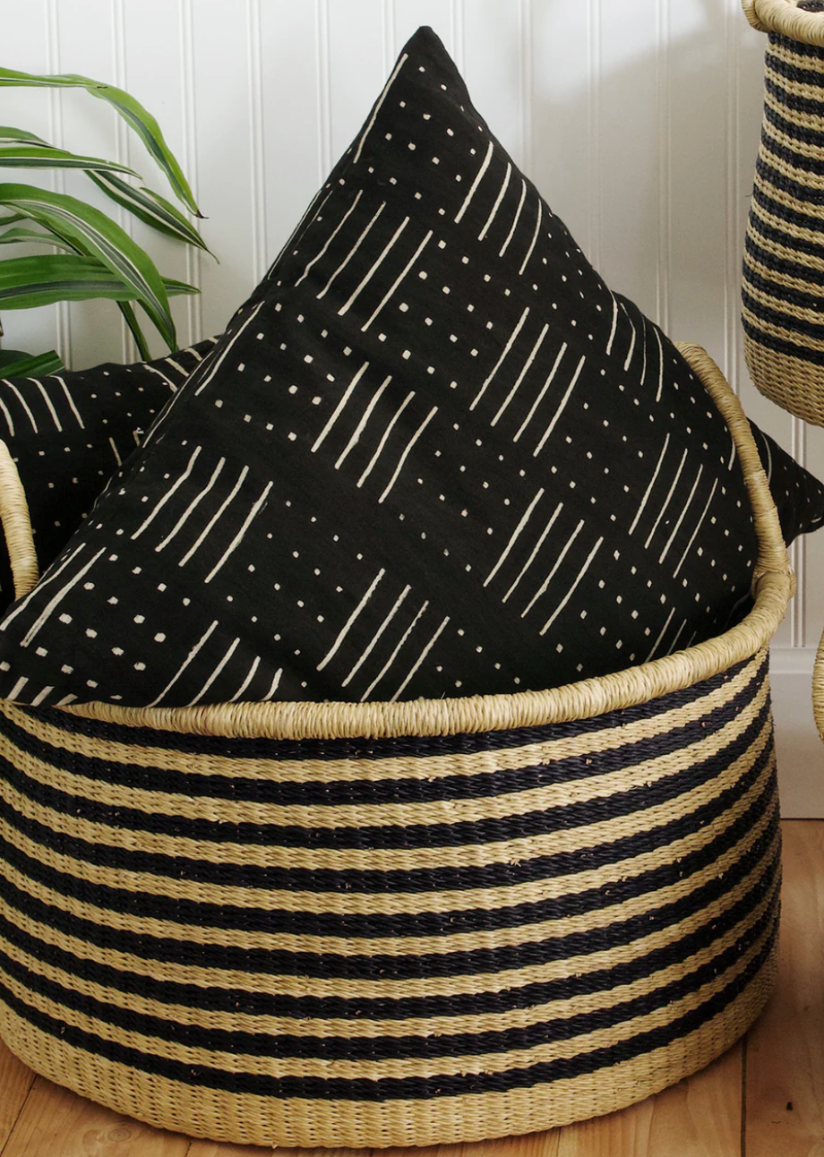 Spindle Mudcloth Pillow from Mali