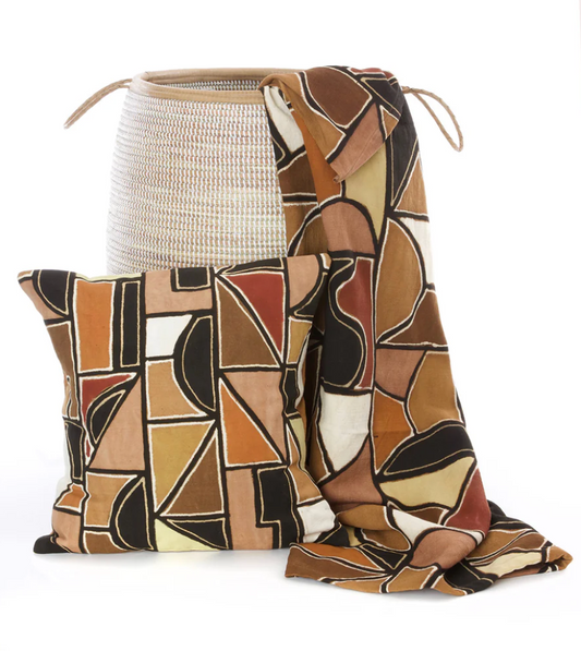 Desert Cathedral Cotton Pillow from Mali