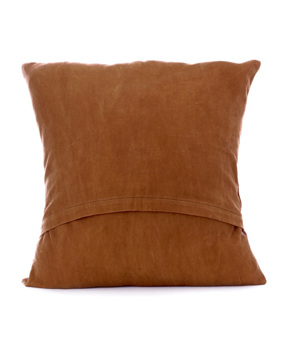 Brown Mudcloth Arrow Print Pillow from Mali