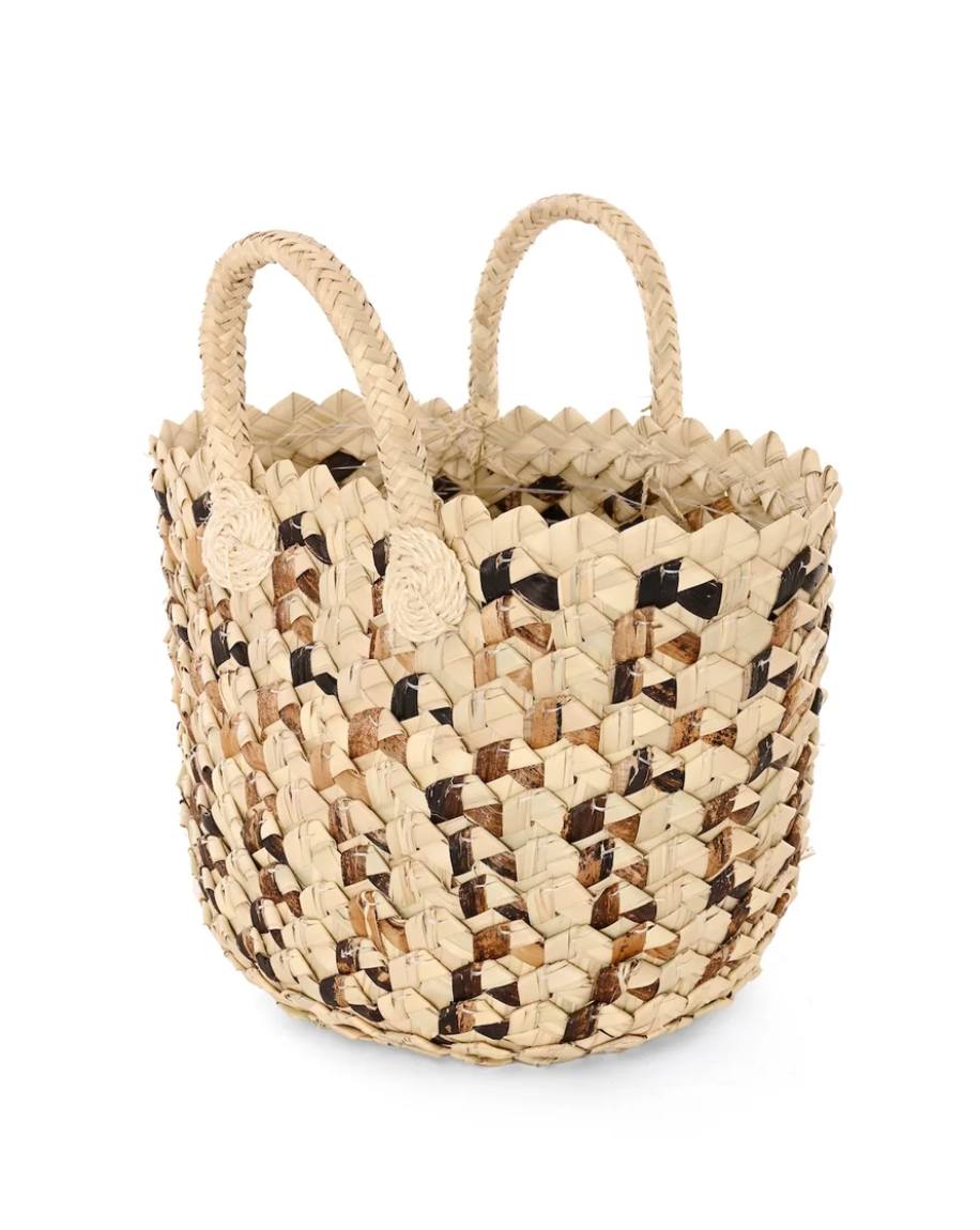 Small Handwoven Banana and Palm Tote Bag from Kenya