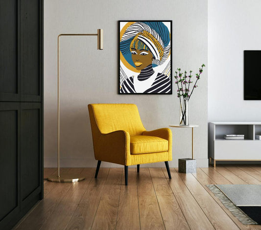 'Ziona' Canvas Art by HeadWrapped