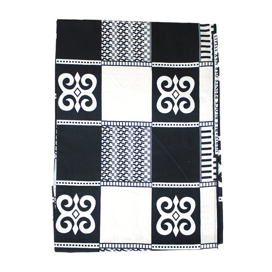 Black & White African Print Headwrap