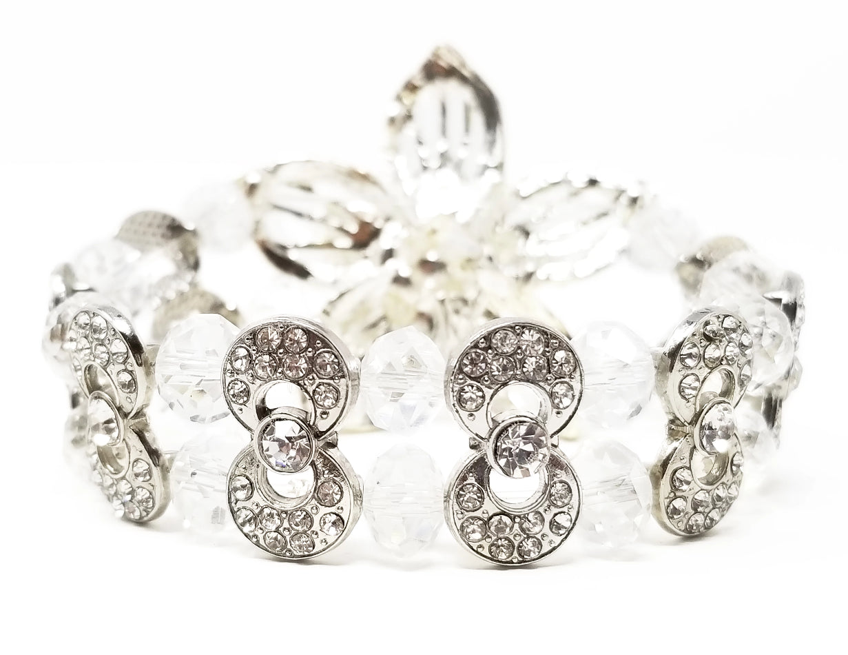 'Jemila' Crystal Flower Bracelet