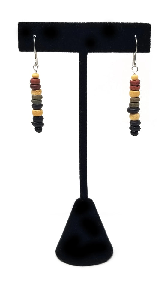 'Naja' Multicolored Wood Beaded Earrings