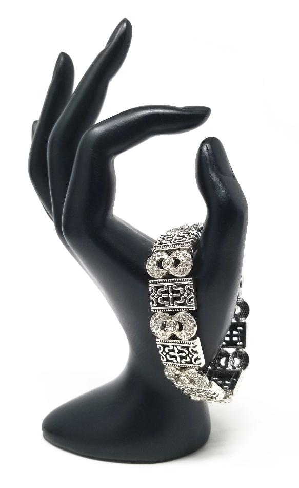 'Kya' Crystal Diamond Watch in Silver