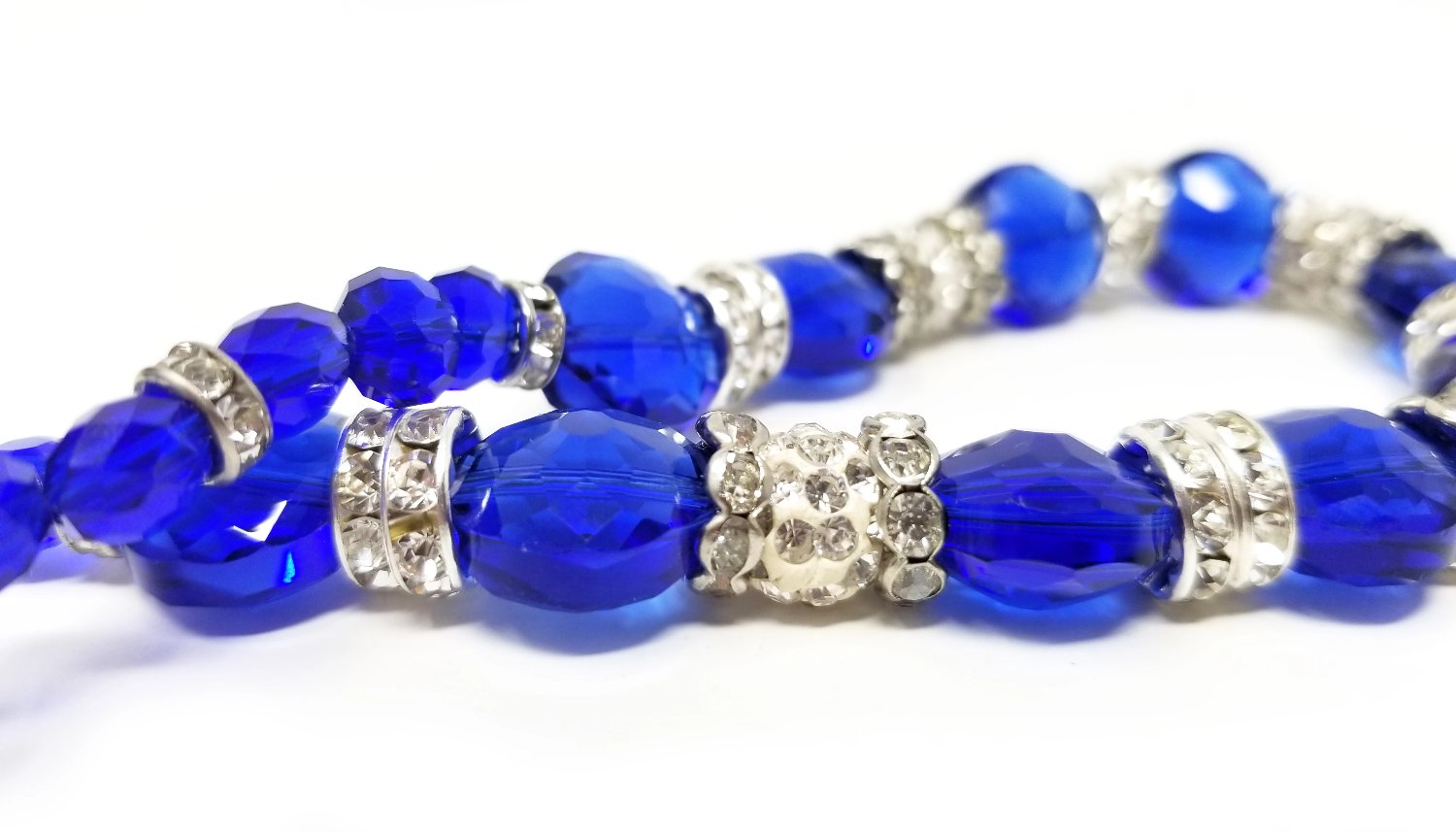 blue sapphire crystal necklace