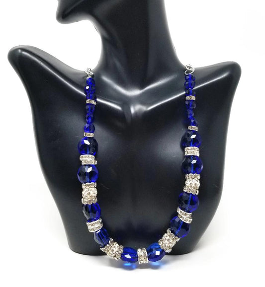 blue sapphire crystal necklace