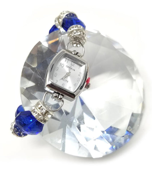 'Sanaa' Blue Sapphire Watch in Silver