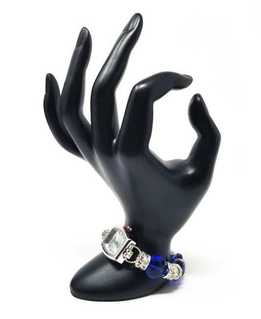 'Sanaa' Blue Sapphire Watch in Silver