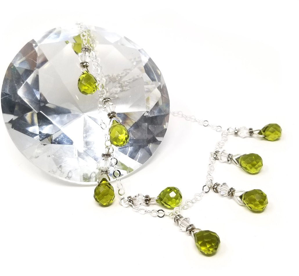'Ayah' Chain Gemstone Necklace in Peridot