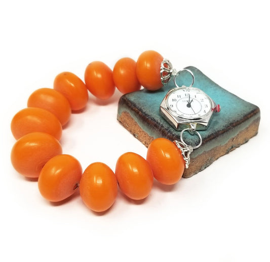 'Nyoka' African Amber Bracelet Watch