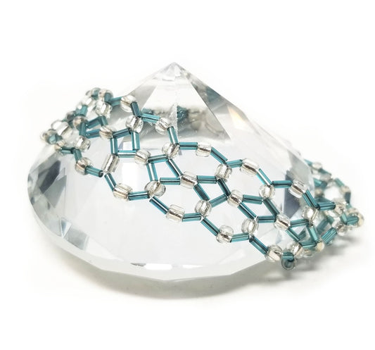 'Salih' Lace Glass Anklet in Turquoise