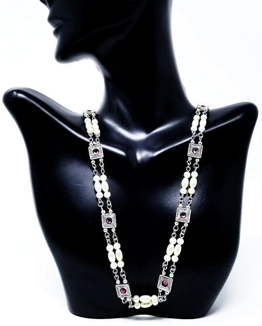 'Lulu' Pearl Necklace in Amethyst