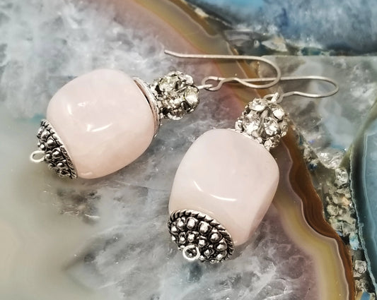 'Kali' Rose Quartz Earrings