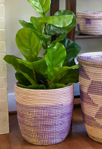 Purple Dipped Storage Basket from Senegal