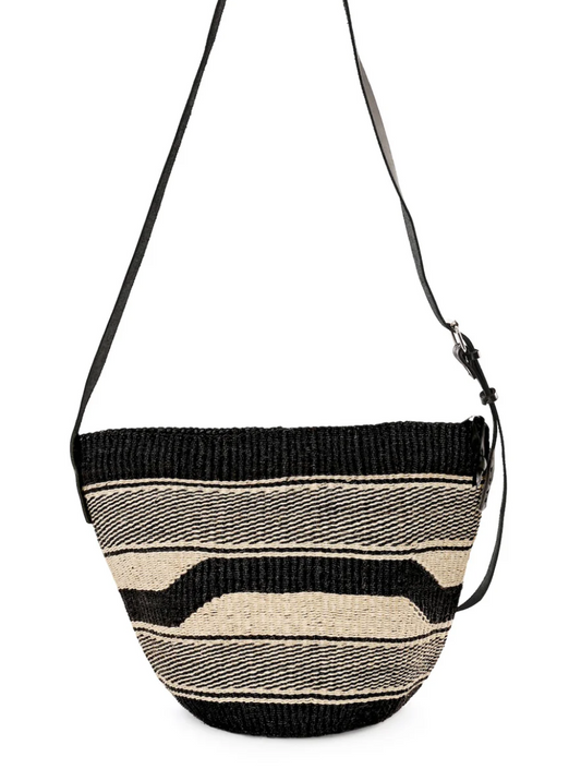 'Mara' Patterned Sisal Crossbody Purse from Kenya