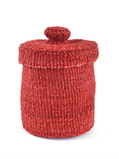 Mini Sisal Lidded Container Basket from Kenya