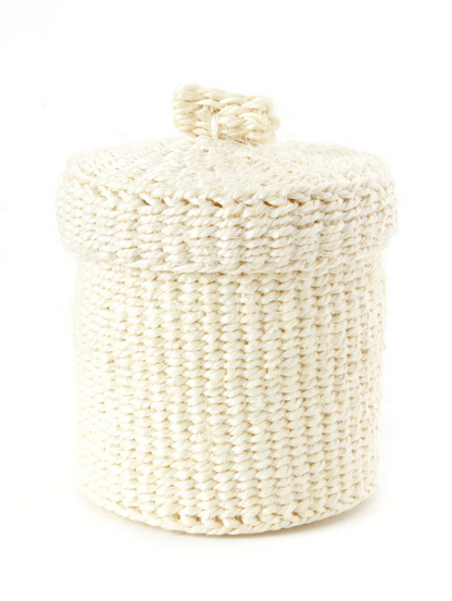 Mini Sisal Lidded Container Basket from Kenya