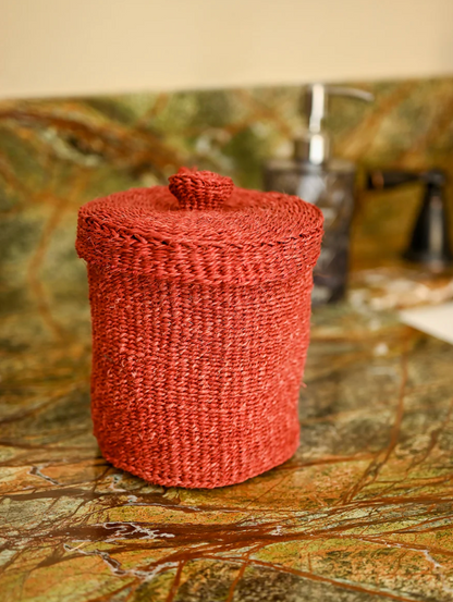Mini Sisal Lidded Container Basket from Kenya