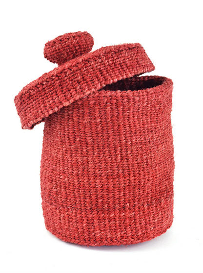 Mini Sisal Lidded Container Basket from Kenya