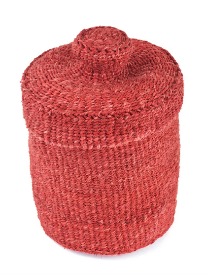 Mini Sisal Lidded Container Basket from Kenya