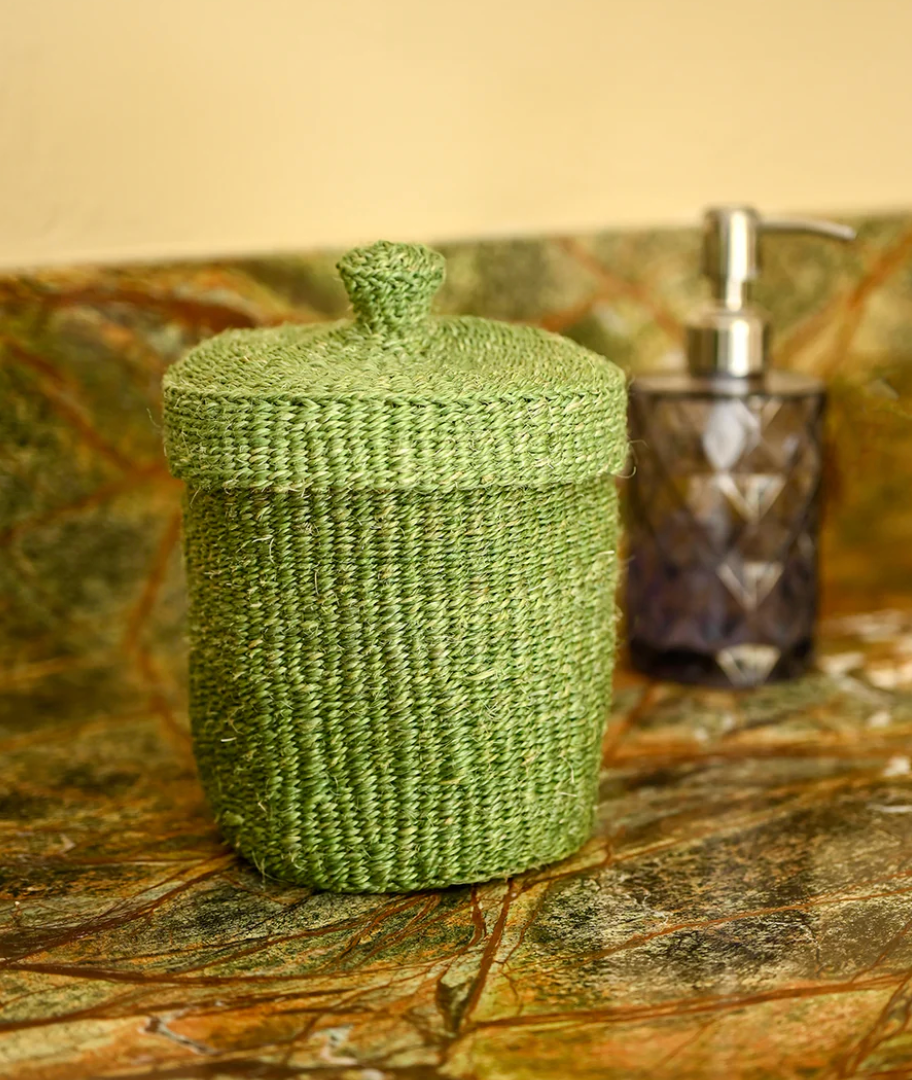 Mini Sisal Lidded Container Basket from Kenya
