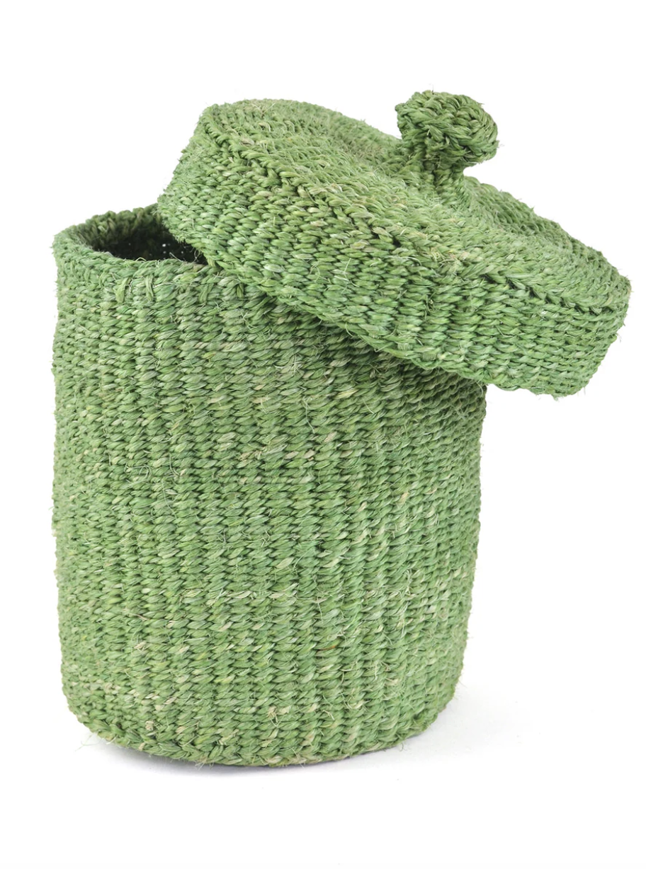 Mini Sisal Lidded Container Basket from Kenya