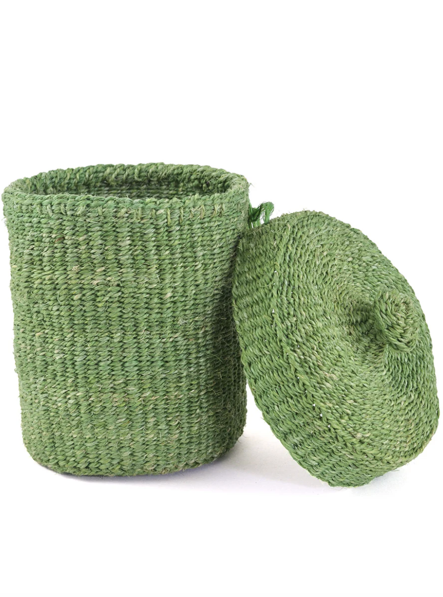 Mini Sisal Lidded Container Basket from Kenya