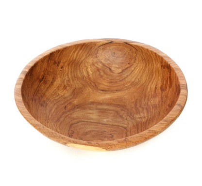 Hand Carved Wild Olive Wood Serving Bowl from Kenya