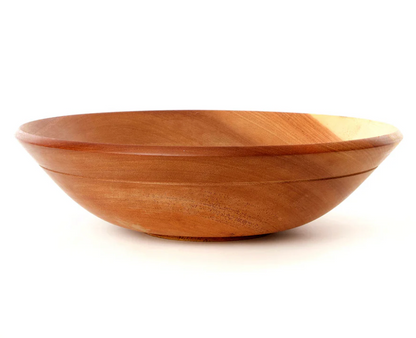 Large Mahogany Wood Salad Bowl from Zimbabwe