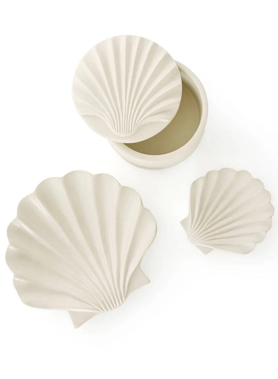 All Natural Soapstone Scallop Shell Dish from Kenya
