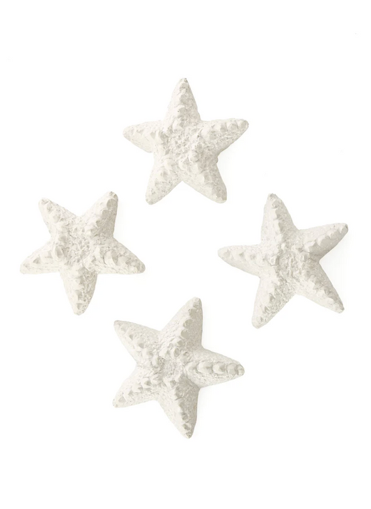 Set of Four All Natural Textured Soapstone Starfish from Kenya
