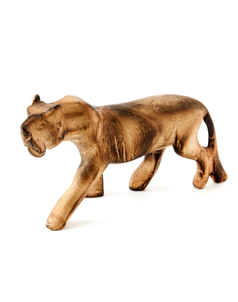 Minimalist Jacaranda Wood Lioness from Kenya