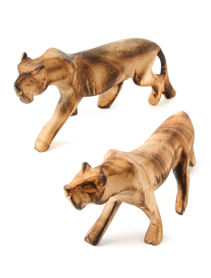 Minimalist Jacaranda Wood Lioness from Kenya