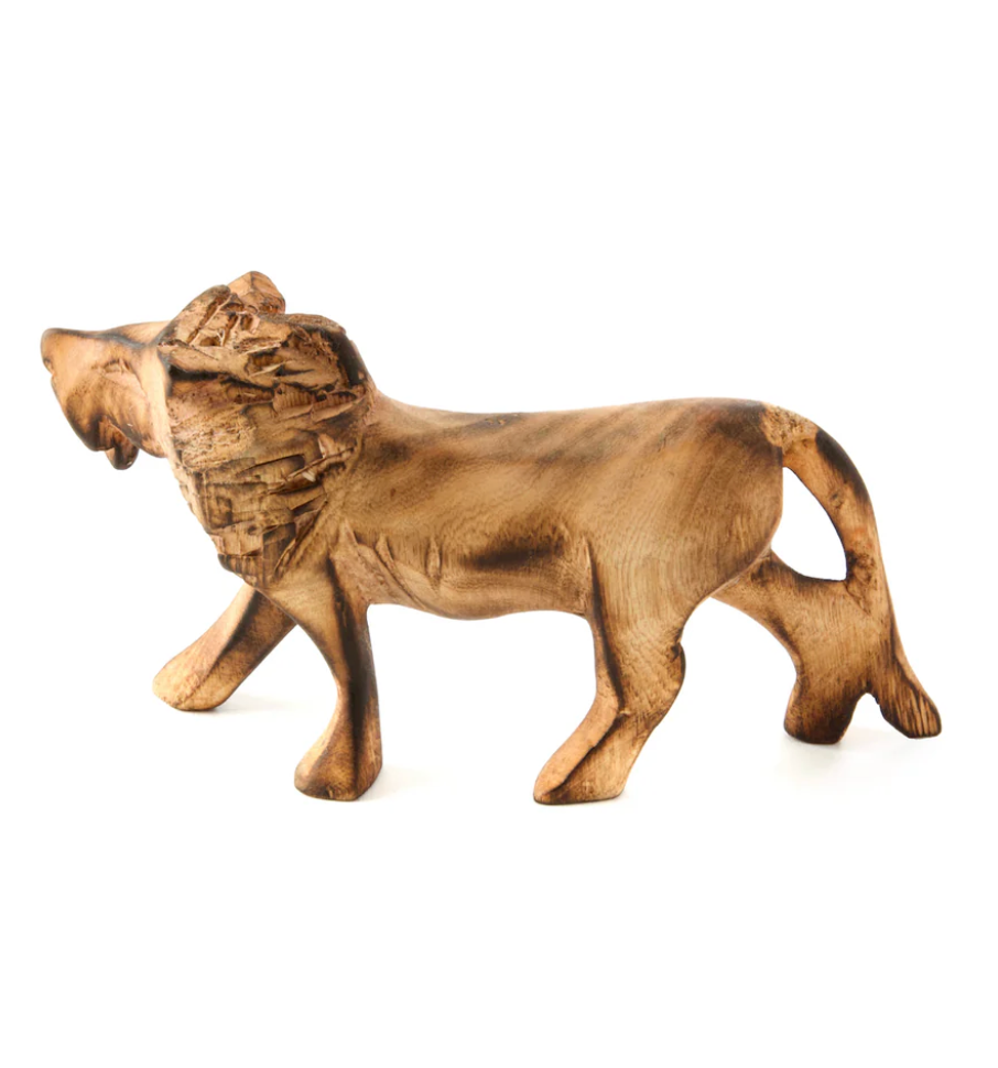 Minimalist Jacaranda Wood Lion from Kenya