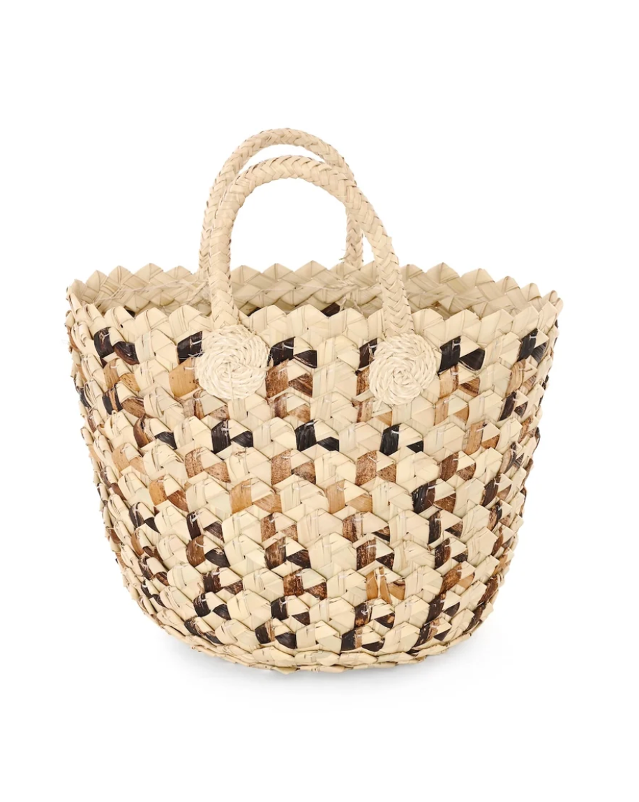 Small Handwoven Banana and Palm Tote Bag from Kenya