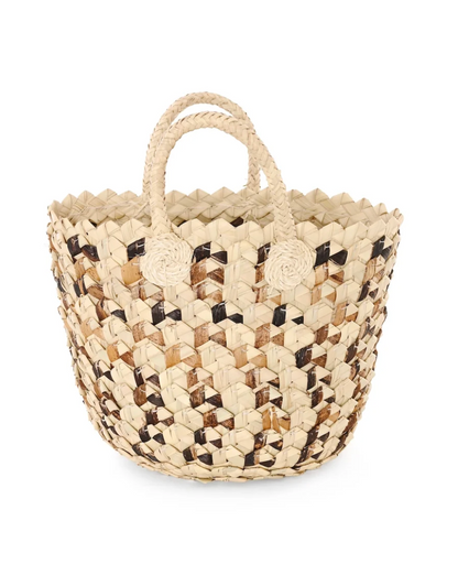 Small Handwoven Banana and Palm Tote Bag from Kenya