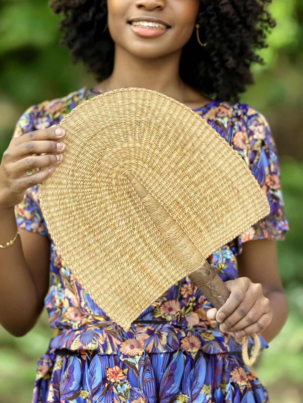 All Natural Elephant Grass Hand Fan from Ghana