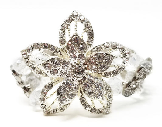 'Jemila' Crystal Flower Bracelet