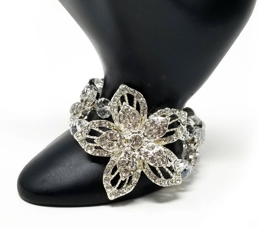 'Jemila' Crystal Flower Bracelet