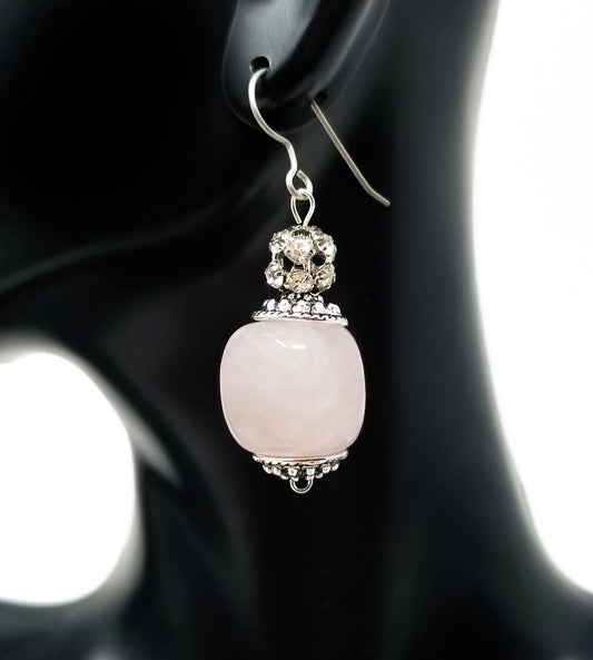 'Kali' Rose Quartz Earrings